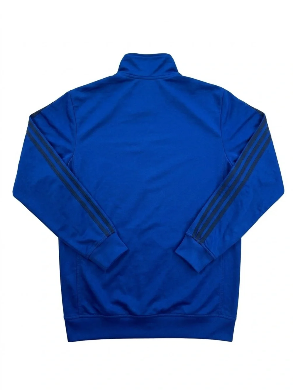 adidas Royal Blue Full-Zip Track Jacket with Black Stripes